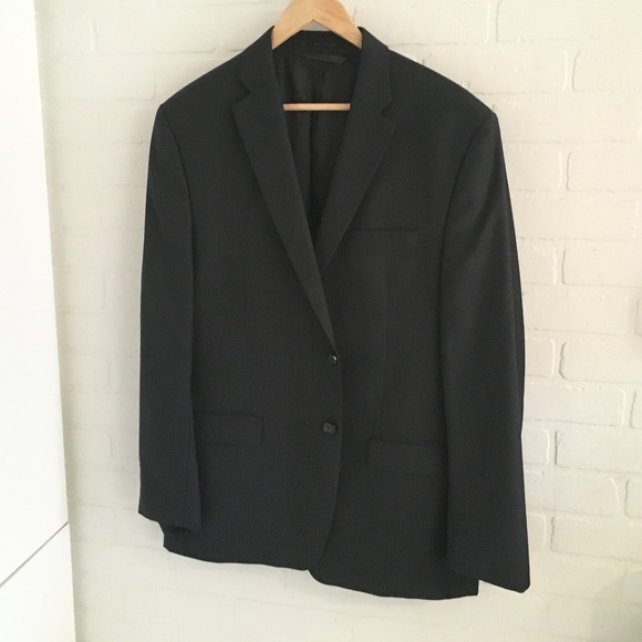 Lauren Ralph Lauren Men’s Blazer Navy Blue Subtile Tartan Plaid Pattern Sz 44R - Picture 1 of 5